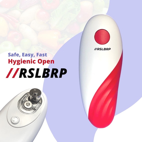 RSLBRP Electric Can Opener: One Touch No Sharp Edge 