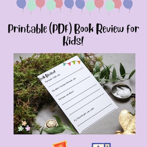Printable PDF Book Review for Kids!