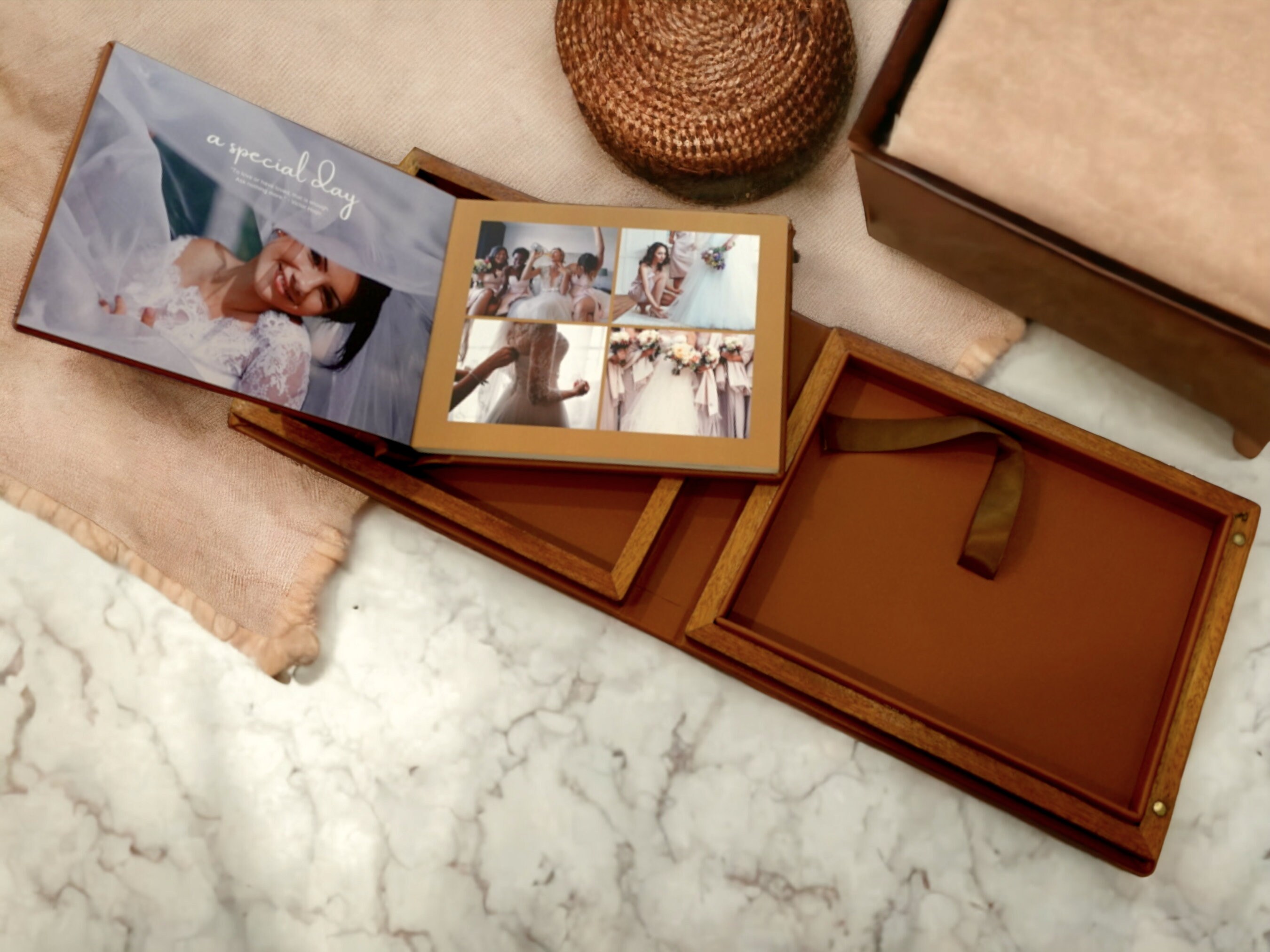 Tan Lay Flat Wedding Album 8x10 Inches Etsy