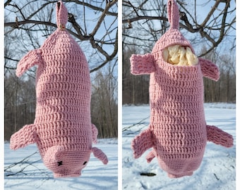 PATTERN ONLY!!! Crochet pig bag holder