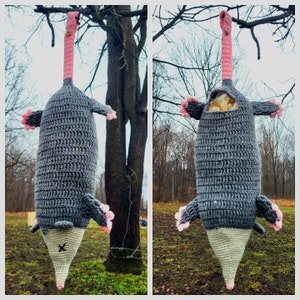 PATTERN ONLY!!!! Crochet Opossum Bag Holder REVISED