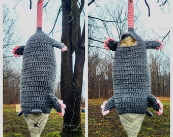 PATTERN ONLY!!!! Crochet Opossum Bag Holder