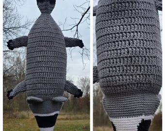 PATTERN ONLY* Crochet Raccoon Bag Holder Pattern