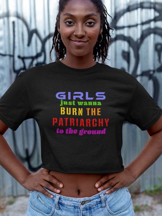 Burn the Patriarchy to the Ground Feminist AF Tummy Summer crop top