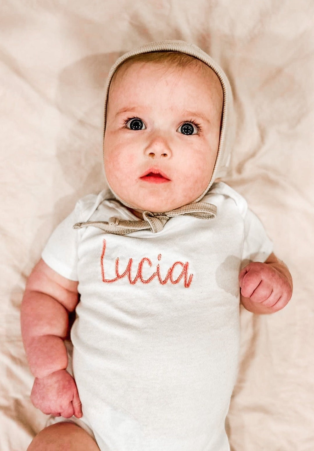 Personalized/custom Baby Name Onesie® Embroidered, Short Sleeve, Long
