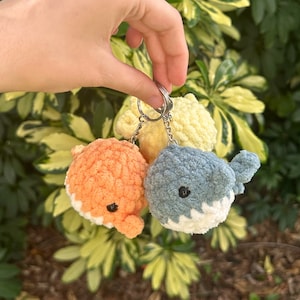 Whale Crochet Keychain - Cute Handmade Amigurumi Keychain