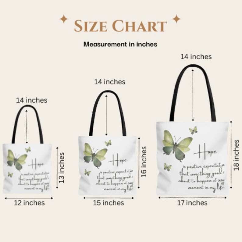 Carry Hope Everywhere be Hopeful Tote Bag Collection, Inspirational