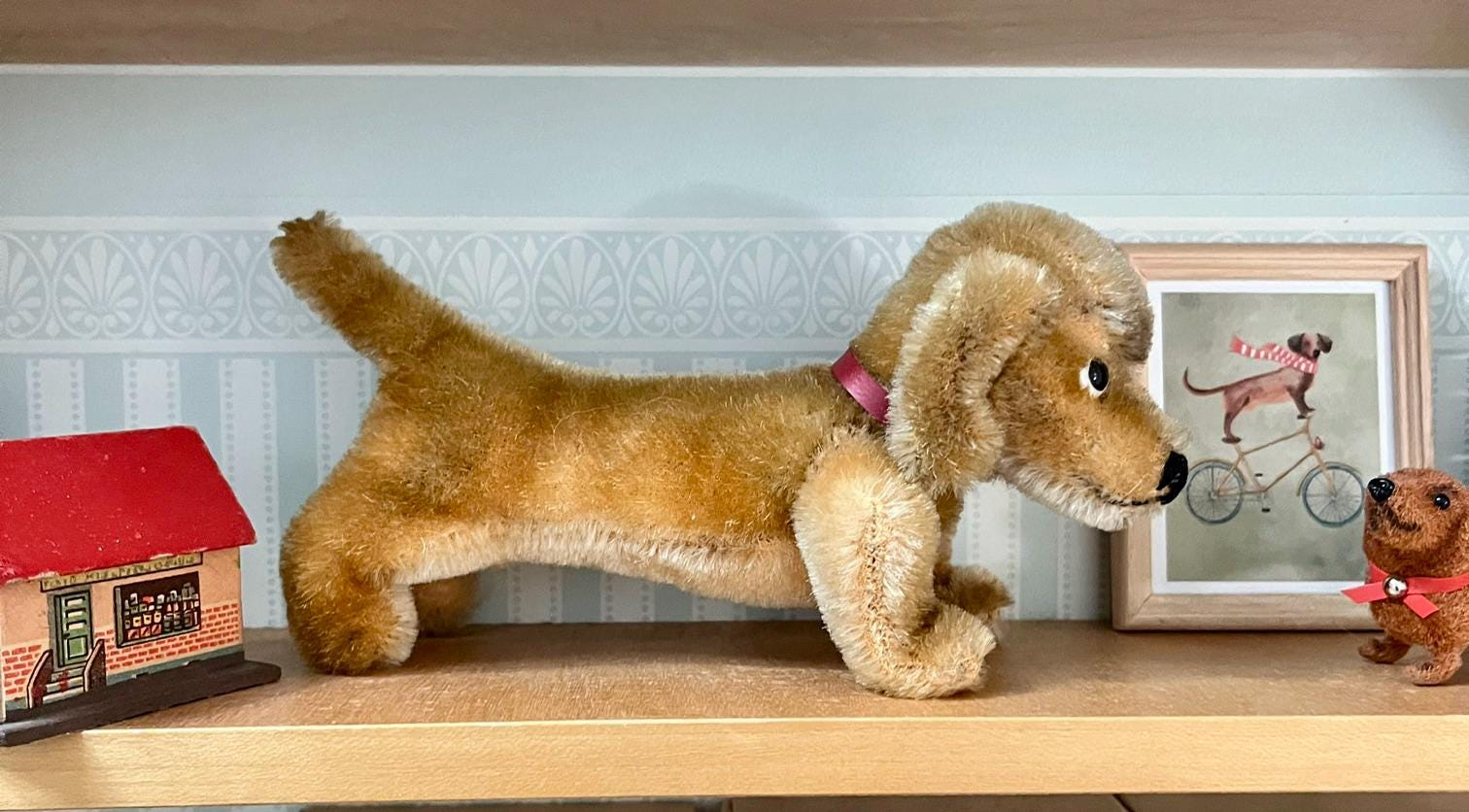 Vintage Leather Toy Dachshund - Etsy