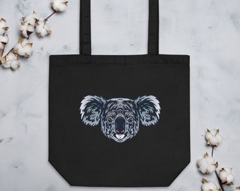 Koala Eco Tote Bag, Cotton animal tote, Australian wildlife, Australiana, Organic cotton twill bag