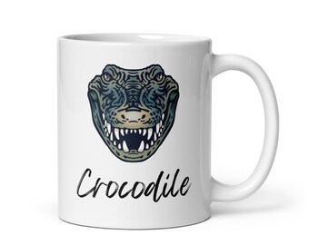 Crocodile Mug, Animal Lover Drink Ware, Australian Wildlife Mugs, Aussie gifts, Coffee Cup