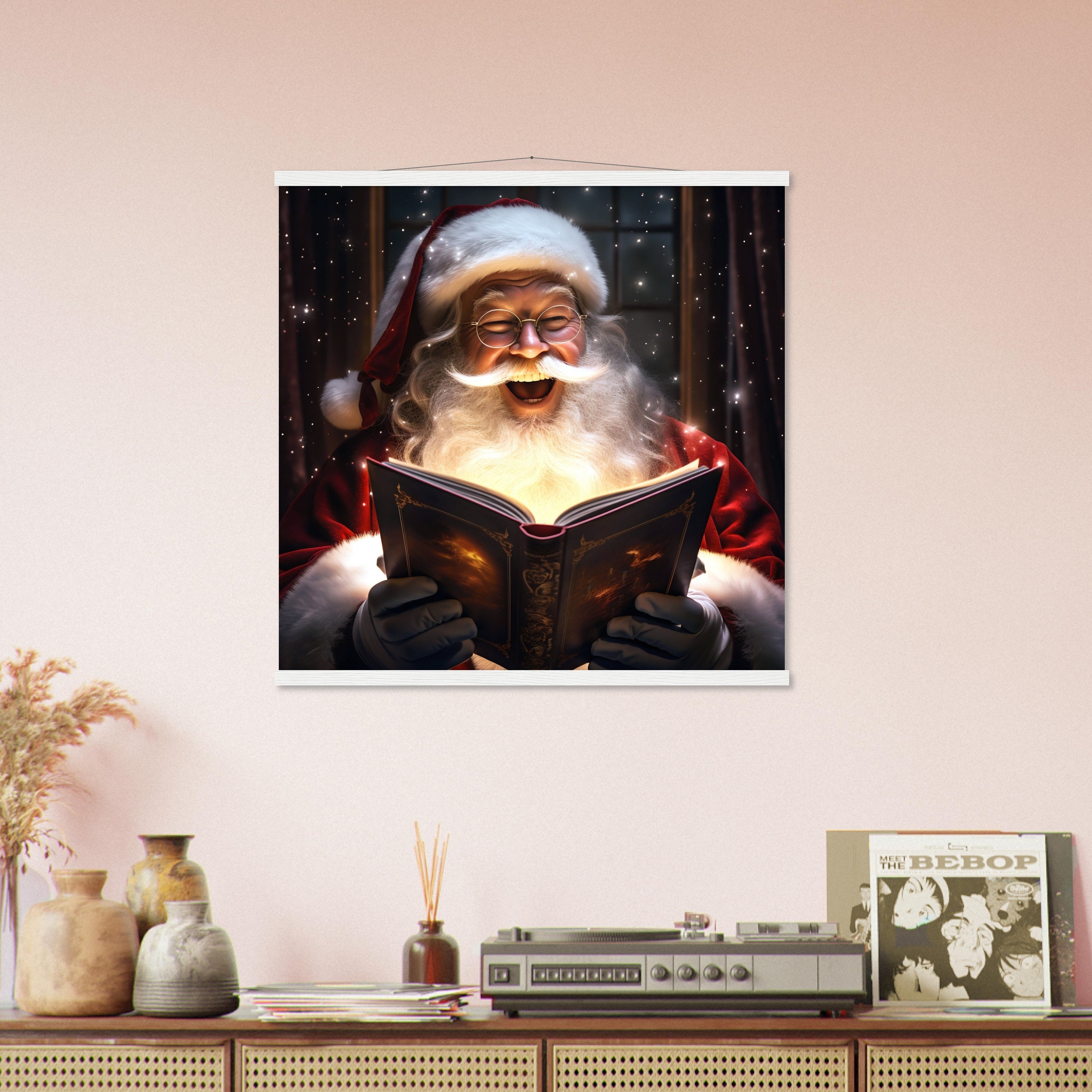 Happy Santa Claus - Premium Poster Made of Semi-matt Paper With or