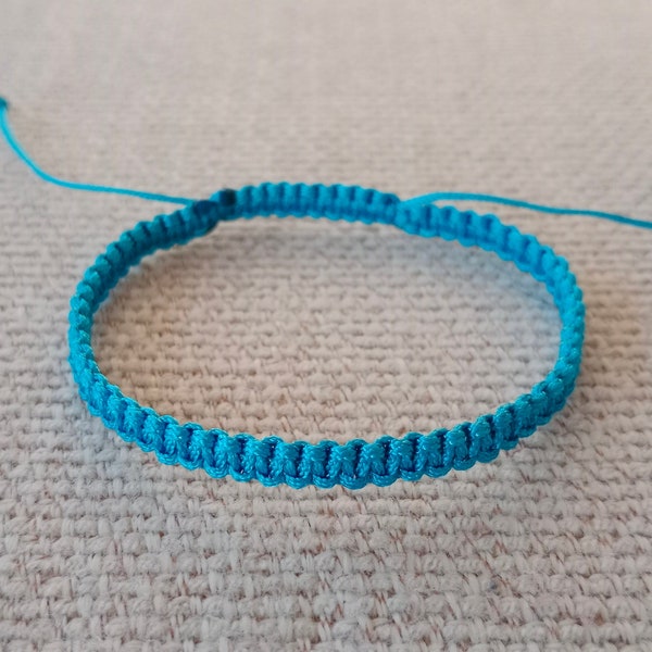 blue String Bracelet, blue cord Bracelet, Lucky Bracelet, Braid Bracelet, Yoga Bracelet, Simple Surfer Dark blue Woven Bracelet