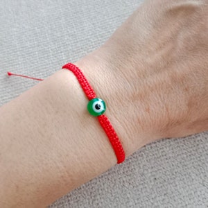 green Eye, Red String Bracelet, Waterproof red bracelet Men’s Women’s Evil Eye Bracelet, Black String Evil Eye Bracelet, Protection Bracelet