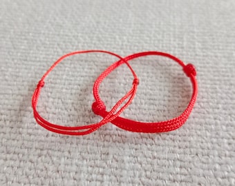 Two bracelets for newborns, Newborn amulet children's red bracelet from the evil eye, Newborn red protection bracelet, Red Bracelet For Baby