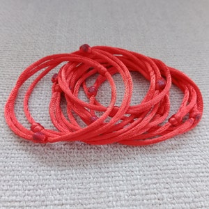 10 Red Bracelets Male and Female Bracelets Red String Good luck Bracelet kabbalah Set Red Threads of fate Friendship Buddhist bracelet lucky