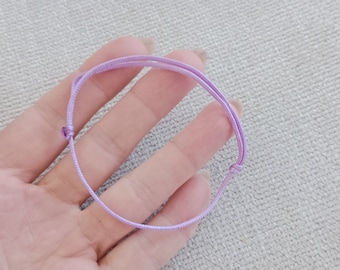 lilac bracelet, Light purple String, Fancy Light purple string, Lucky Bracelet, Braid Bracelet, Yoga Bracelet, Simple Surfer Woven Bracelet