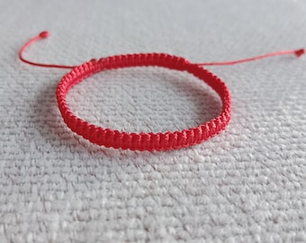Baby Protection Red Cord Bracelet, Adjustable Braid, Lucky Talisman