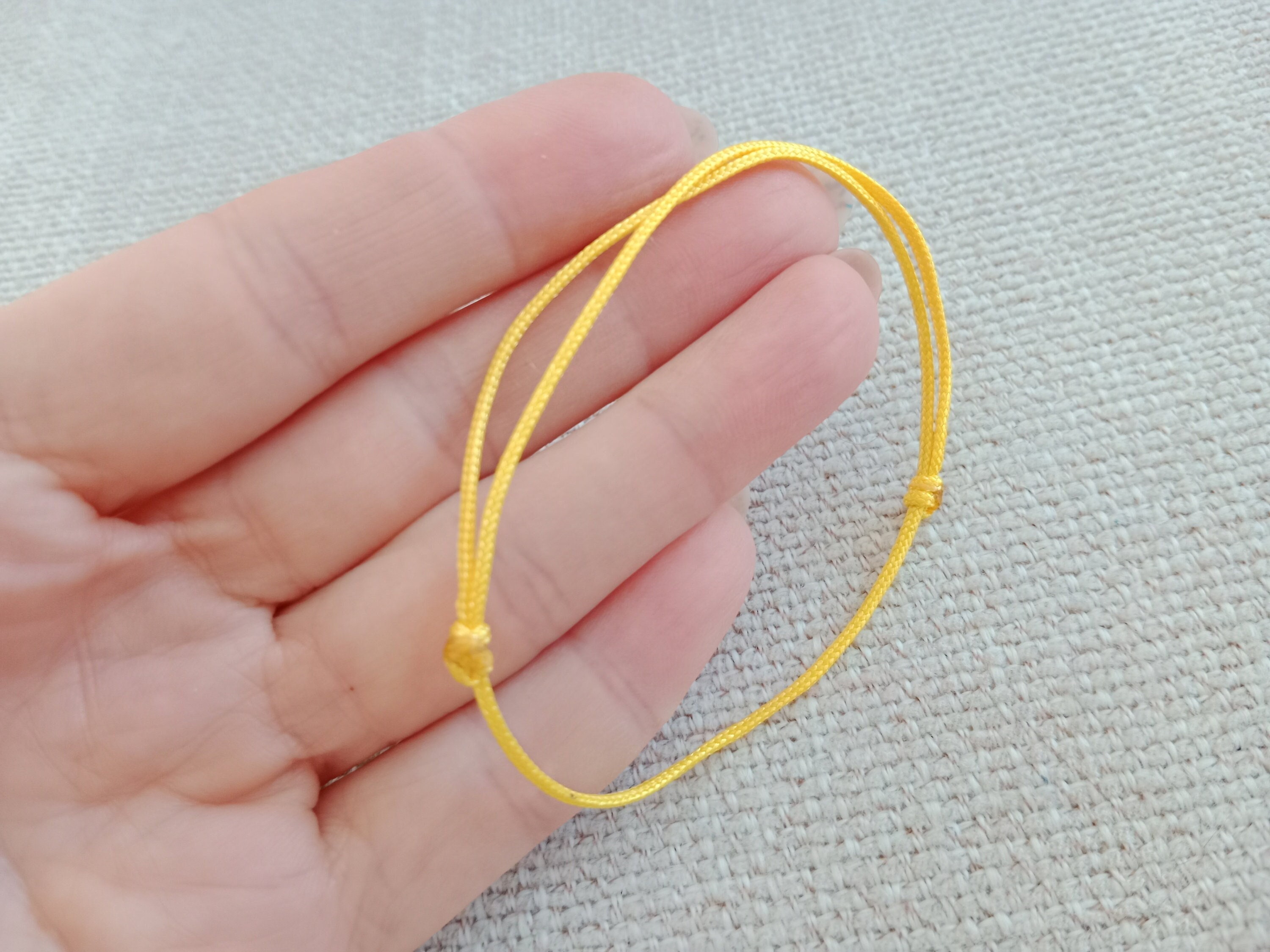 Yellow Bracelet Yellow String Fancy Yellow String Lucky