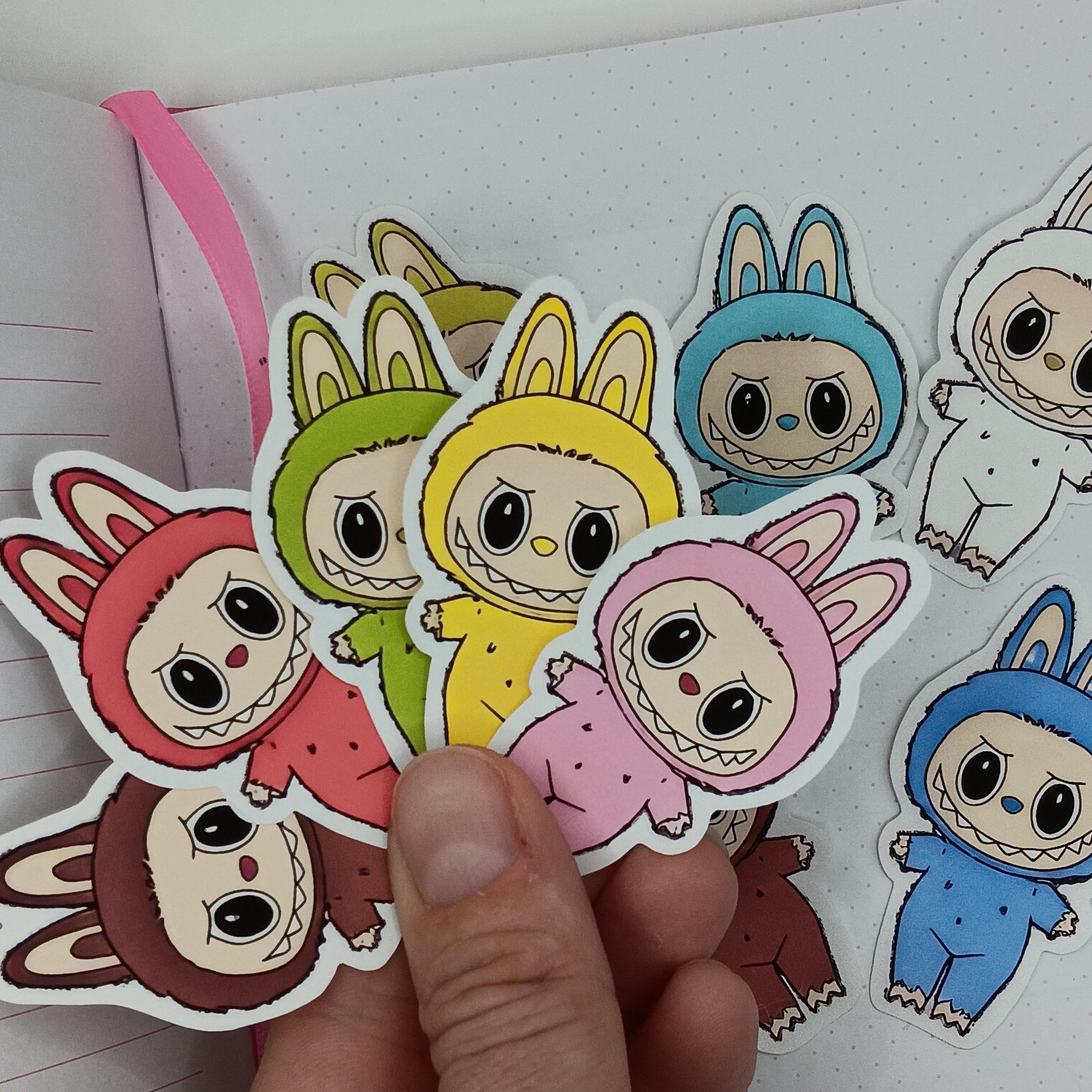 Colorful Outfits Monster Stickers – Labu-inspired – Vinyl Kawaii Set of ...