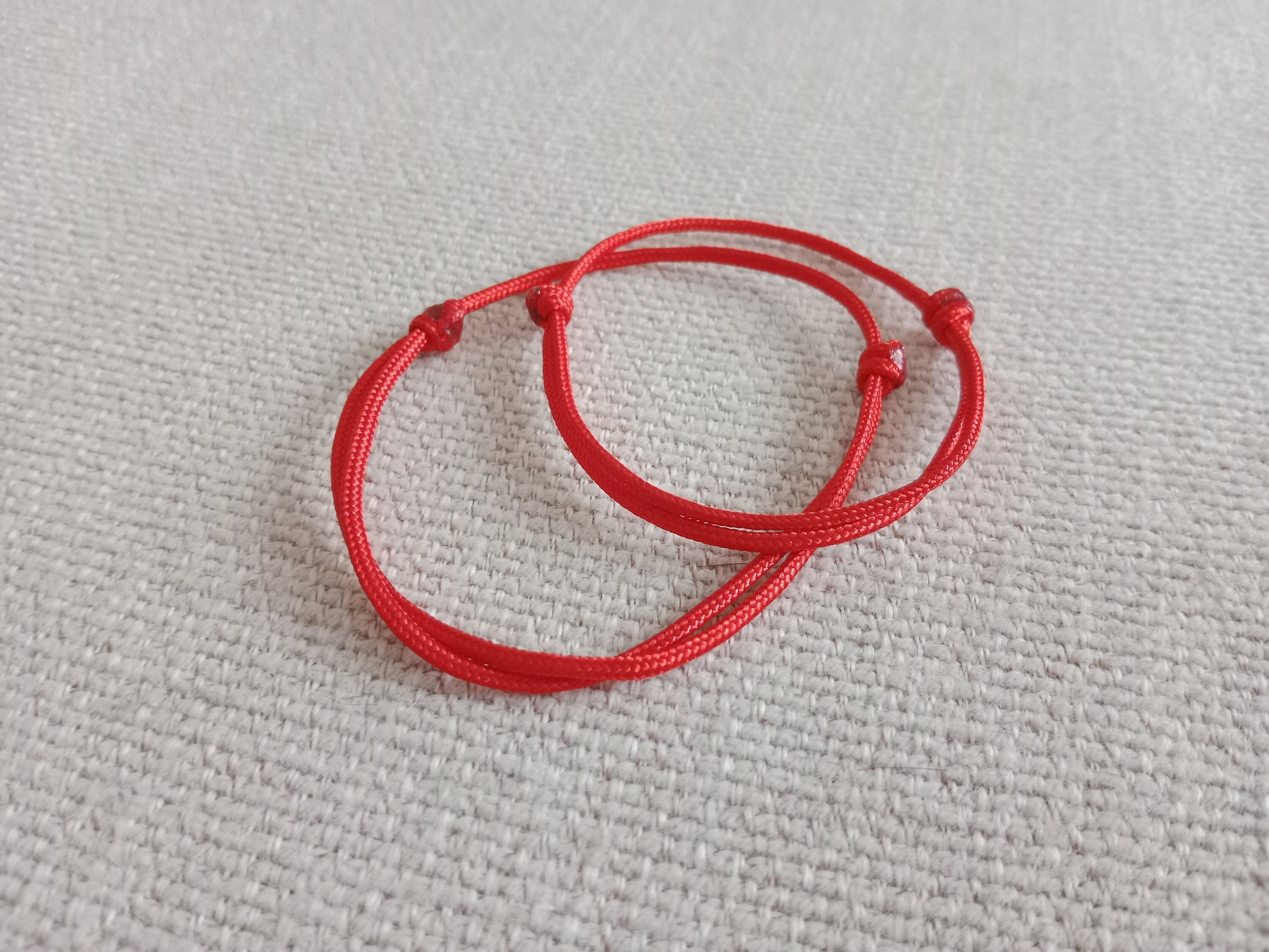 Red Cord Bracelet, Red String Bracelet, Red Lucky Bracelet, Braid Bracelet,  Yoga Bracelet, Simple Surfer Bracelet red Cord 004 