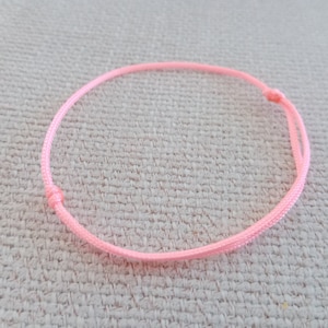 soft pink bracelet, Light pink String, Fancy Light pink string, Lucky Bracelet, Braid Bracelet, Yoga Bracelet, Simple Surfer Woven Bracelet
