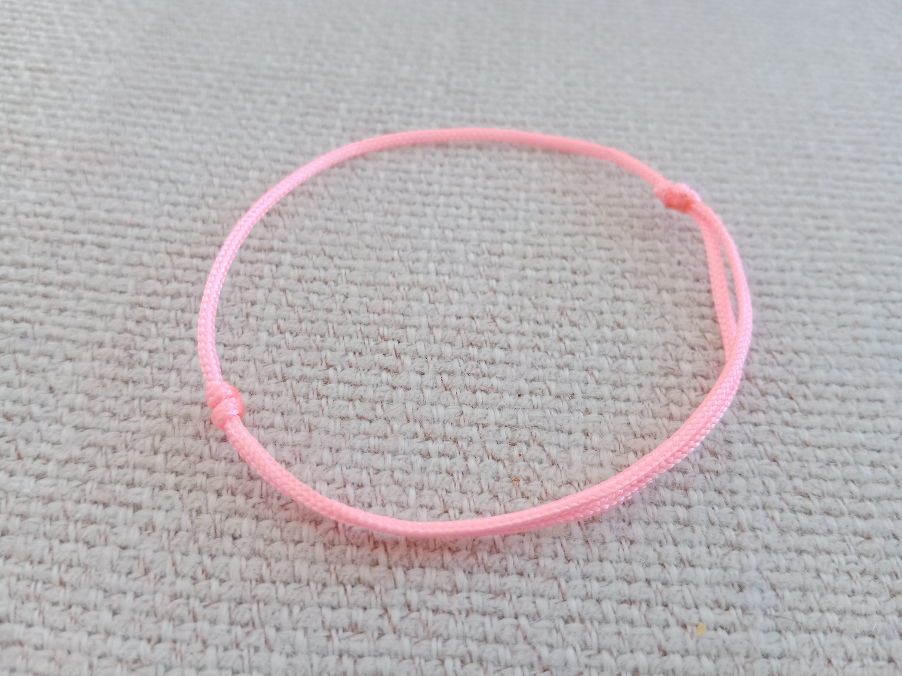Pink White Kids Bracelet 18K Gold Rocking Horse Motif | Girls, Newborn Bead Bracelet | Adjustable Sliding String, Pull-Tie Closure