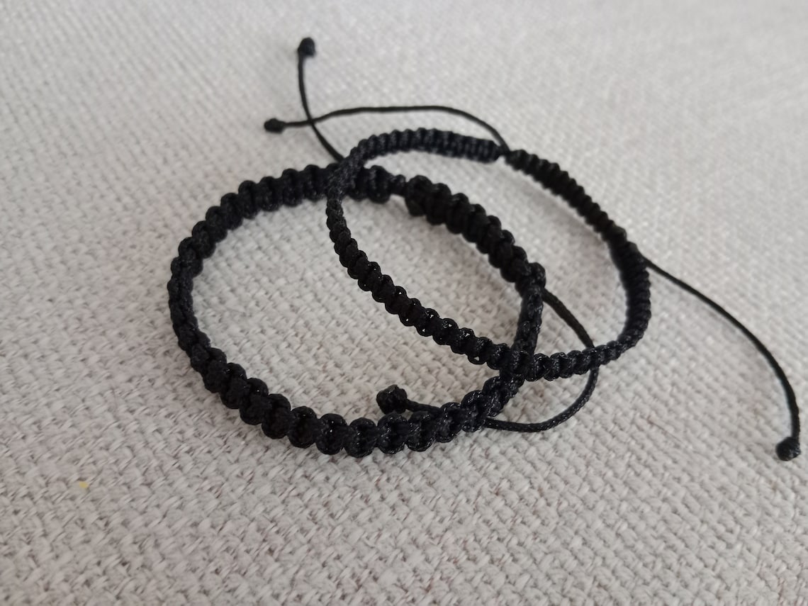 Black Braided Bracelets, Men's and Women's Bracelet, Couple Bracelets ...