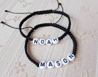 Personalized Braided Name Bracelet, Custom Word Bracelet