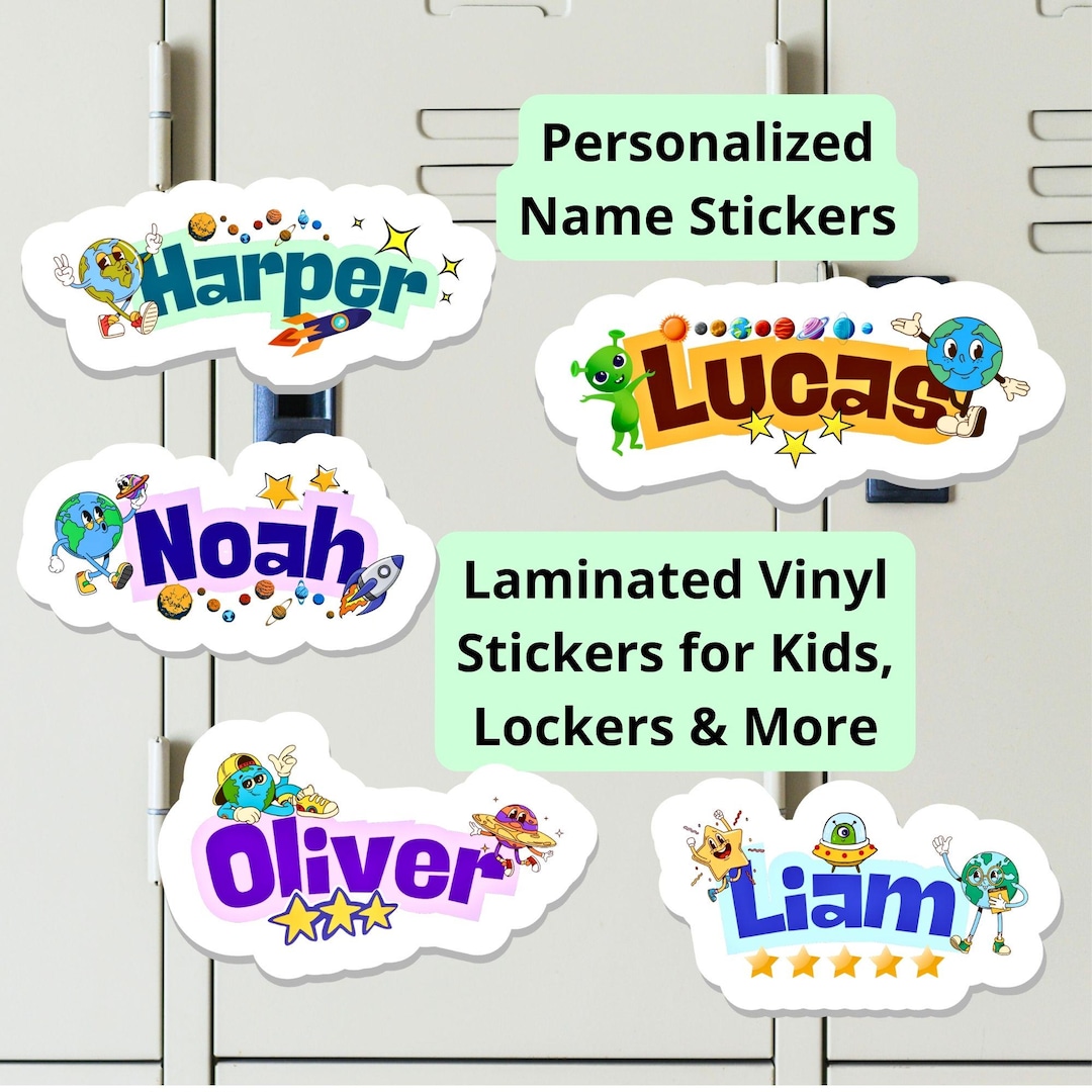 Personalized Name Sticker for Kids – Custom Boy Name Decal– Boys Gift ...