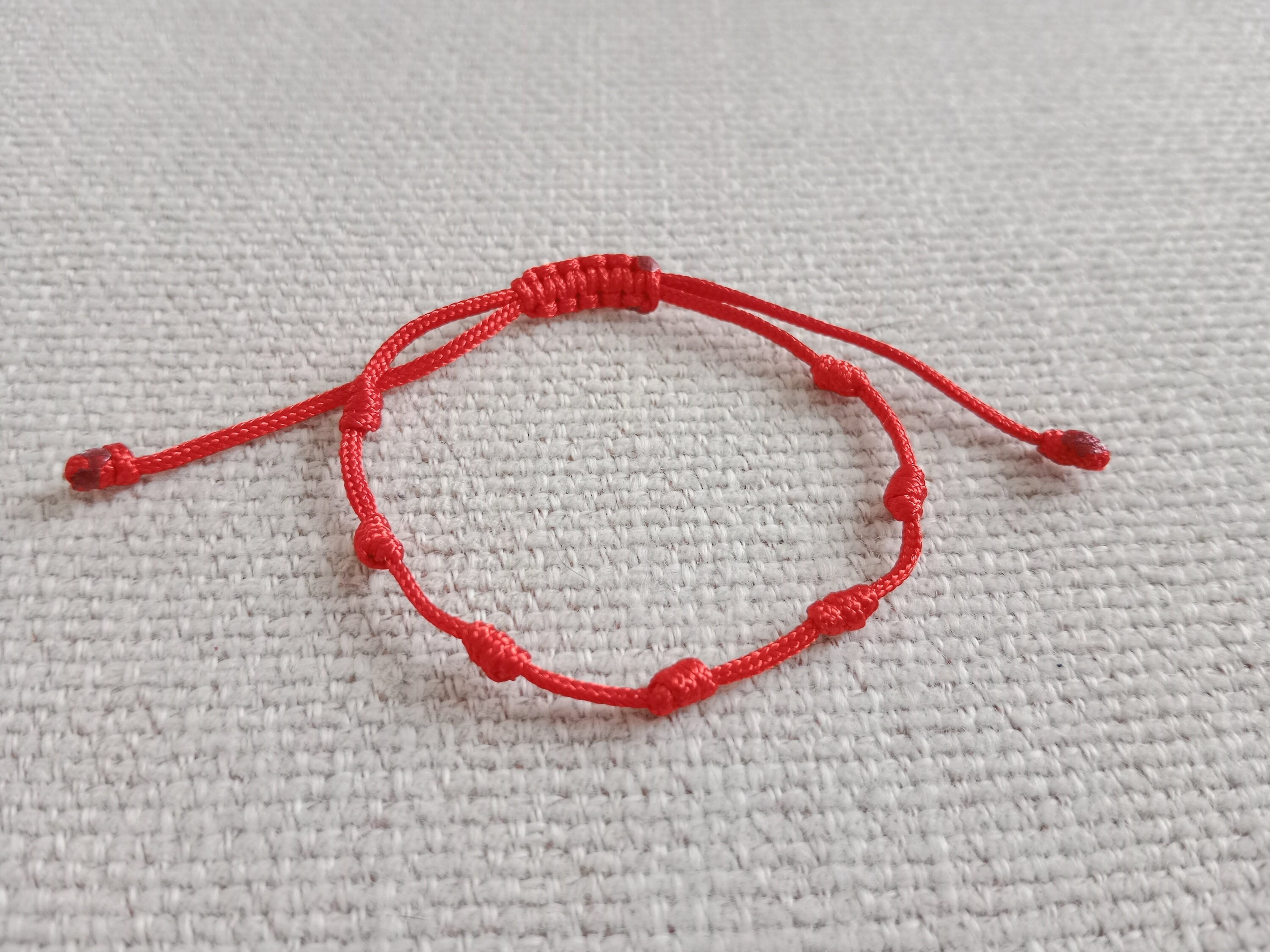 Red Bracelet Seven Knots Red String Bracelet, Seven Knots