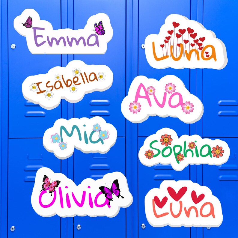 Name Stickers Customisation Personalized Name Stickers – Custom Waterproof Labels | Choose Style ...