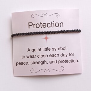 Gray Protection Bracelet, Minimalist String Bracelet, Spiritual Gift