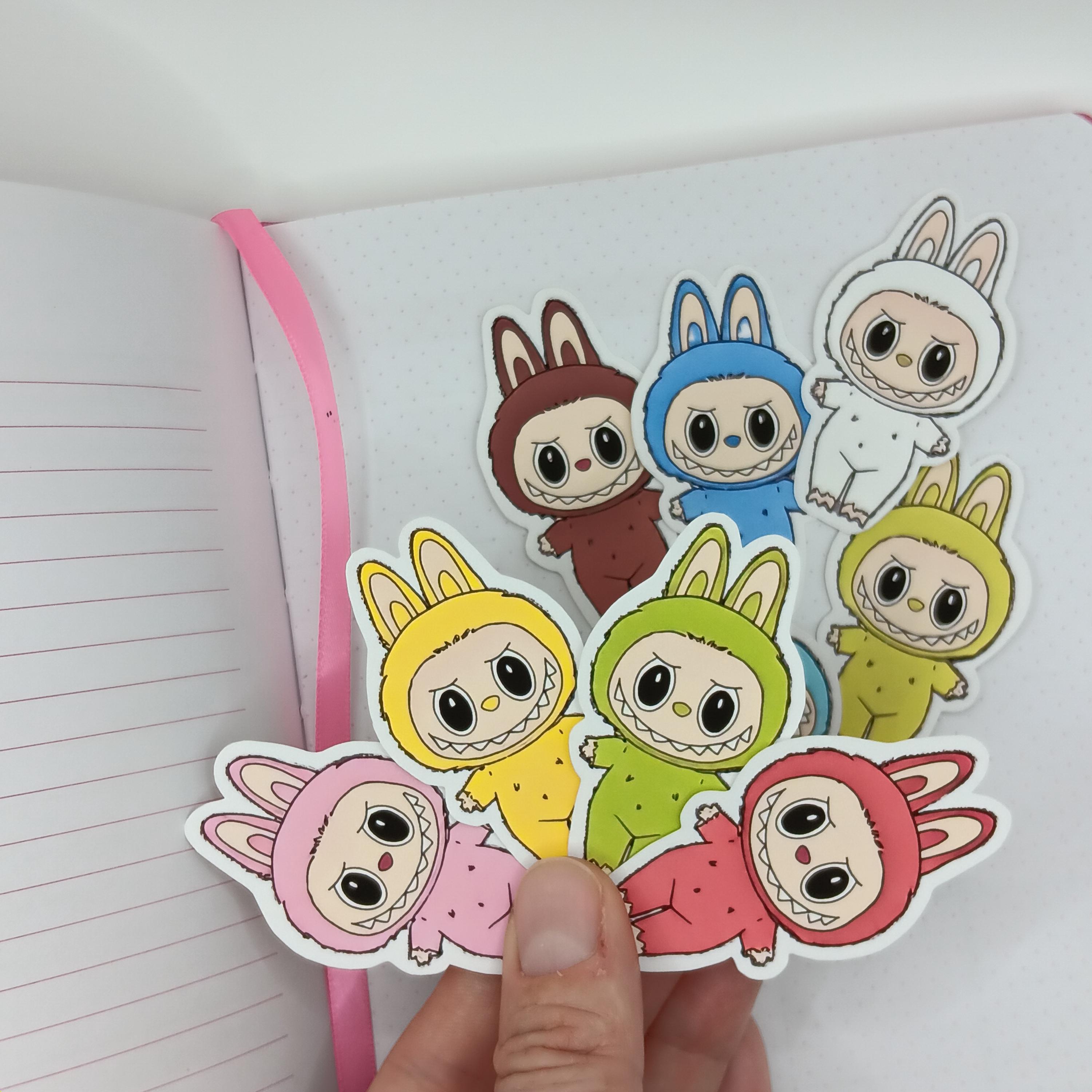 Colorful Outfits Monster Stickers – Labu-inspired – Vinyl Kawaii Set of ...