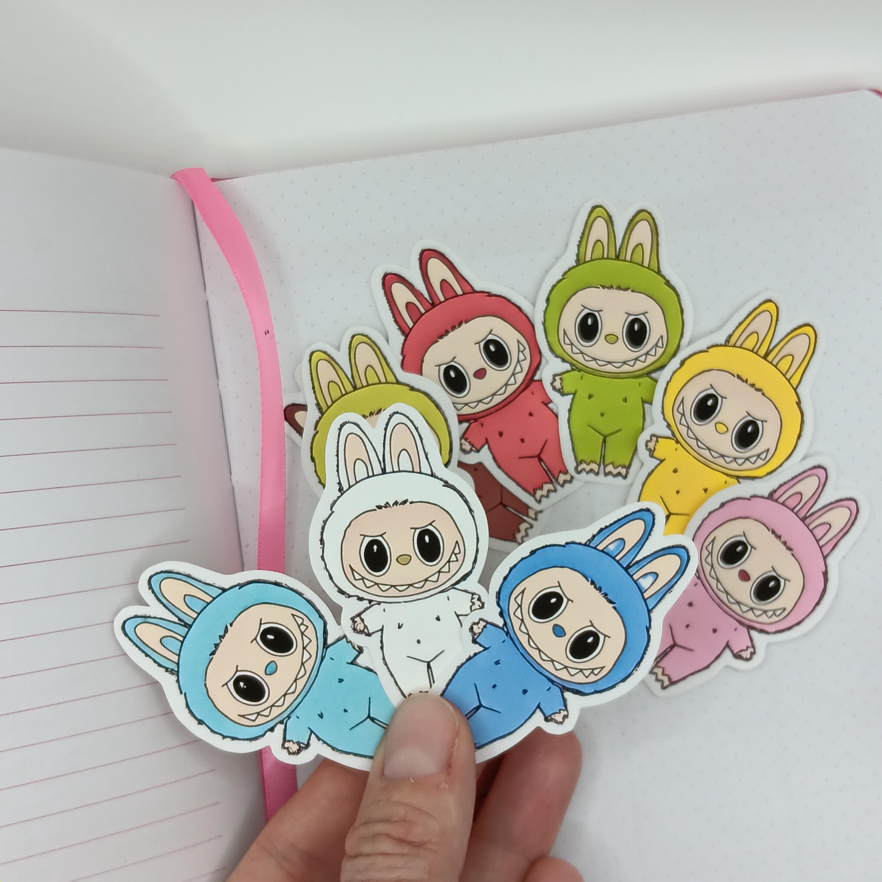 Colorful Outfits Monster Stickers – Labu-inspired – Vinyl Kawaii Set of ...
