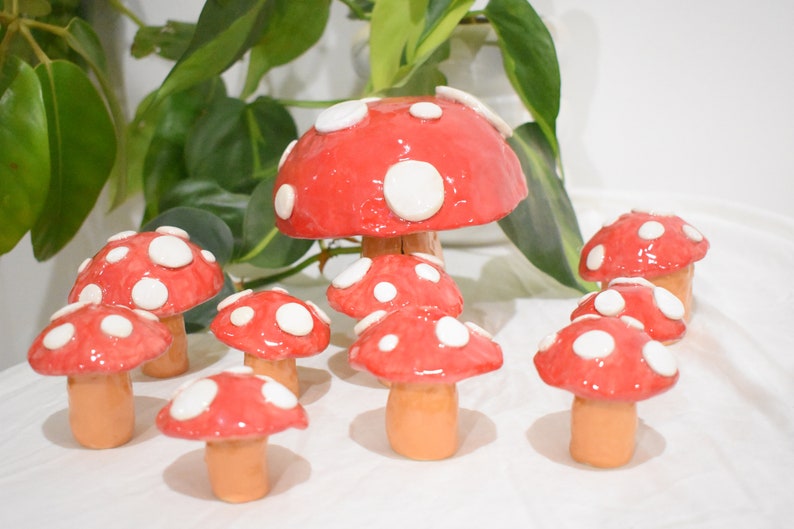 1x Handmade mushroom incense holders image 1