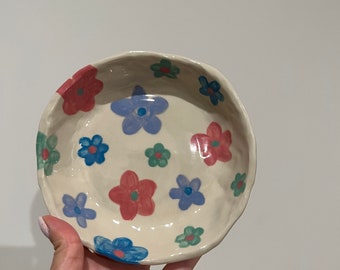 Preorder made to order Beautiful colourful flower bowl