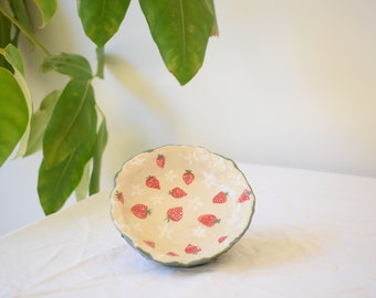 Pre order handmade strawberry jam ceramic dish