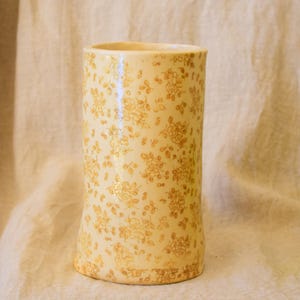 Flower Print Hand Made Ceramic Vase
