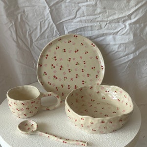 Pre-order: Cherry Ceramic SET - Etsy
