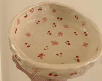 Made to order preorder Handmade ceramic Cherry bowl