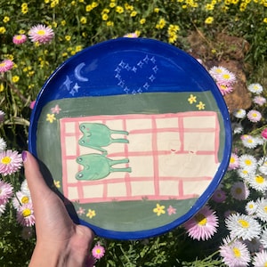 Pre-ordina il piatto con le simpatiche rane che osservano le stelle