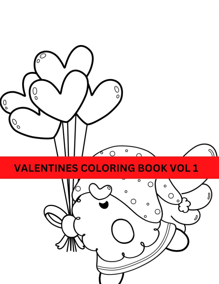 Valentine's Day Coloring Book - Etsy