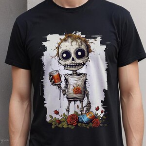 Creepy Zombie Halloween T-Shirt - Unique Horror Graphic Tee - Tarpa Designs Unisex Spooky Top