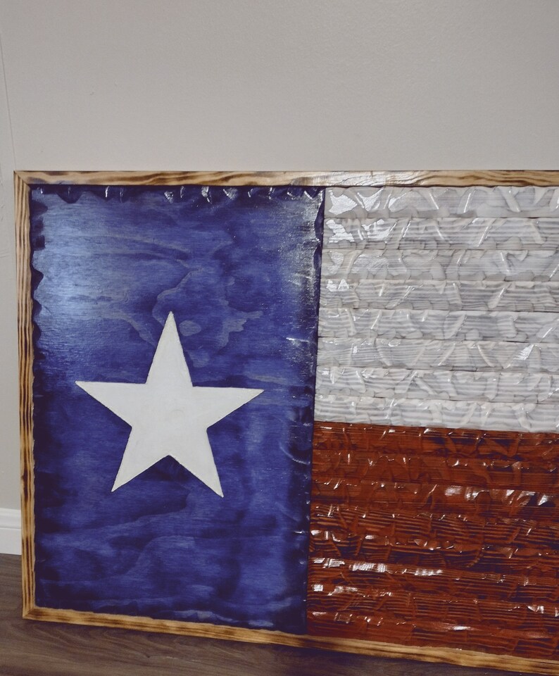 Extra Large Wooden Texas State Flag Wall Art Etsy