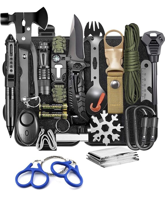 13 in 1 survival Gear kit Set Outdoor Camping Travel Survival Products EDC  Tool Emergency Supplies Tactical Tools for Wilderness