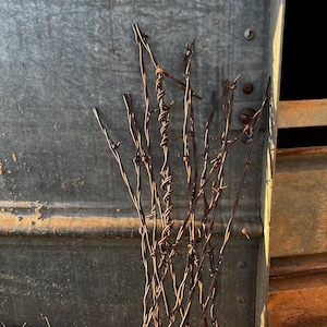 Rusted Barbed Wire bundle Sticks (12+): Vintage Farmhouse Craft Supply