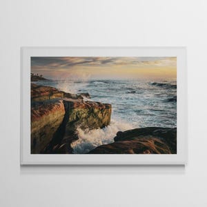 Windansea Beach Sunset Print – Coastal La Jolla California Ocean Wall Art, Beach Photography, Sunset Photo, California Wall Art