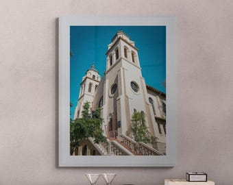St. Mary&#39;s Basilica Phoenix Photo Print: Vintage Arizona Church Photography