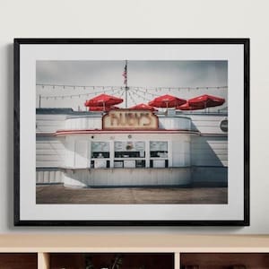 Retro Diner Wall Art, Ruby’s Vintage Neon Sign Photo, California 50s Americana Print, Mid Century Decor