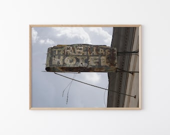 Miami Arizona Hotel Sign Wall Art: Vintage Americana Photography, Retro Desert Motel Decor (Digital Download)
